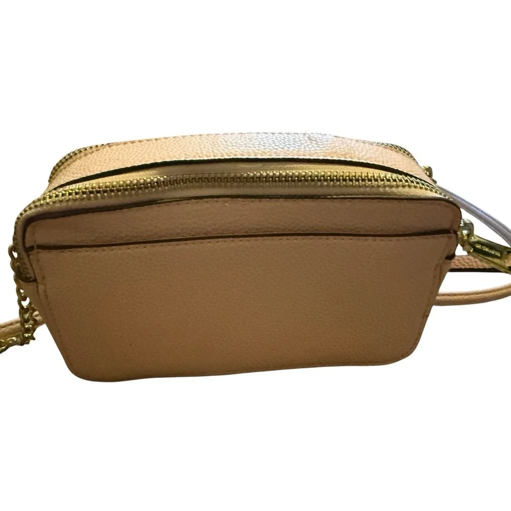 Vintage Liz Claiborne Women's  Pink Leather Zipper Shoulder Bag Pebble Small